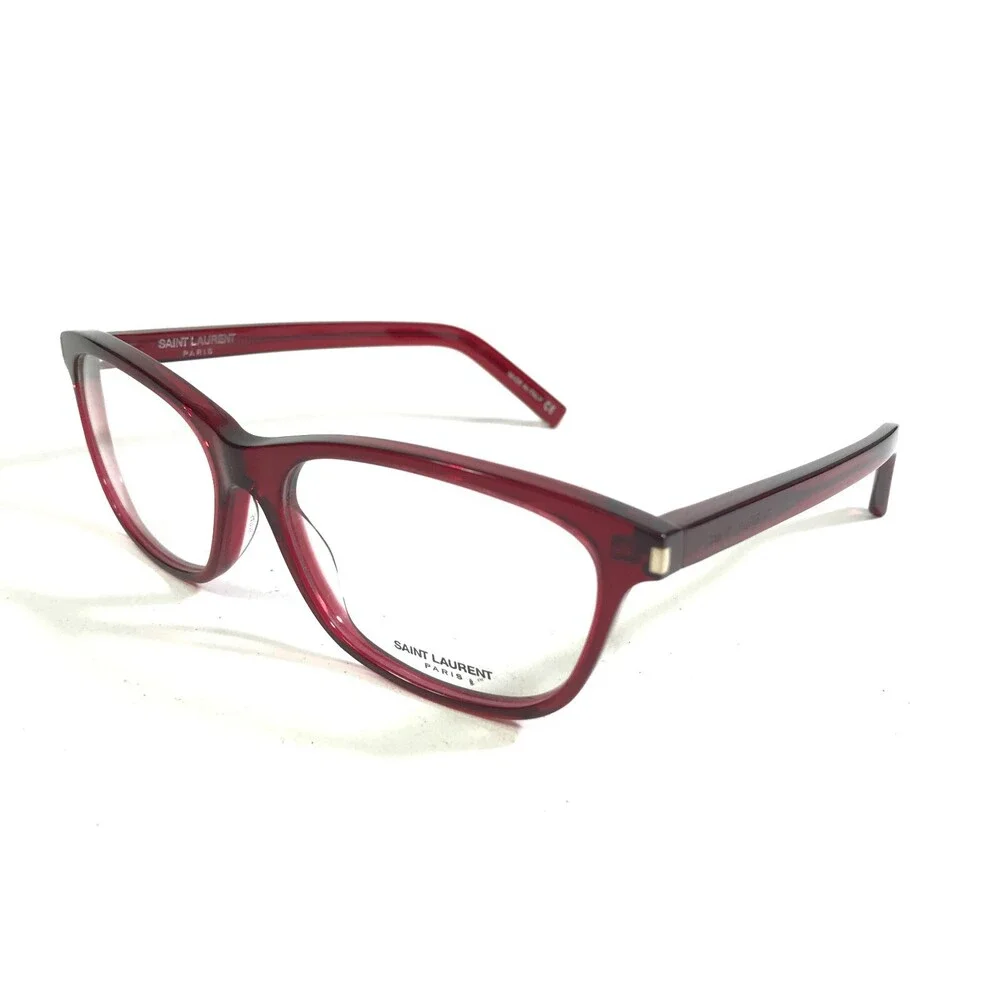 Saint Laurent Eyeglasses Frames SL12 008 Clear Red Square Full Rim 54-16-140